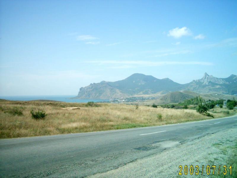 31 июля2003. Вид на Коктебель и Кара-Даг